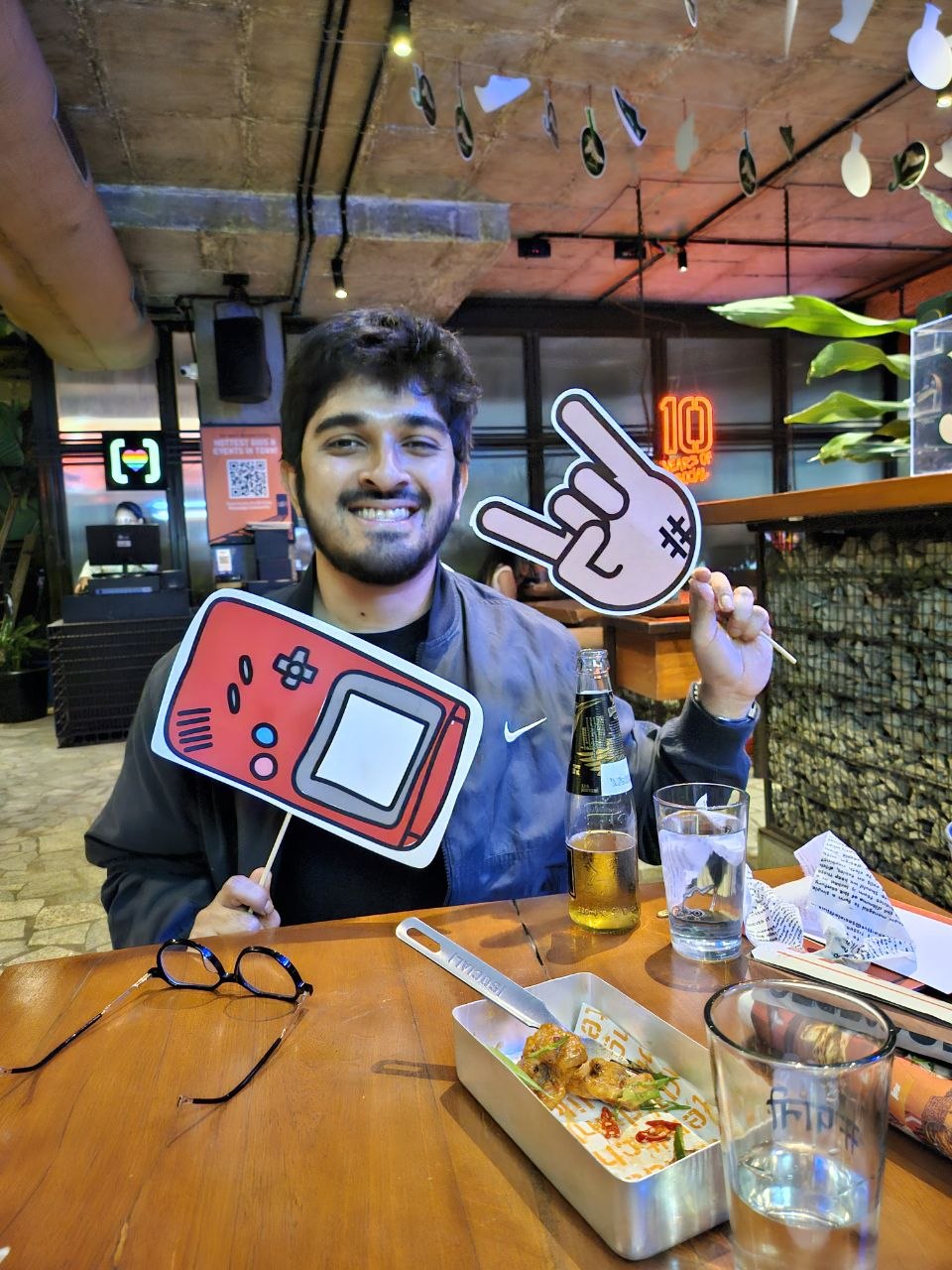 George at a favourite Bengaluru restaurant